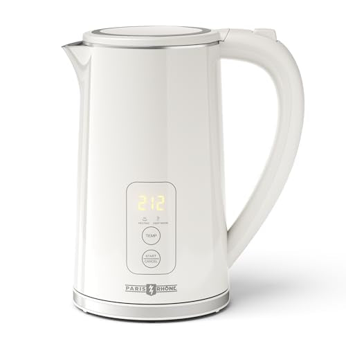 Paris Rhône Ivory Electric Kettle with Temperature Control, 1.7L, Digital Display