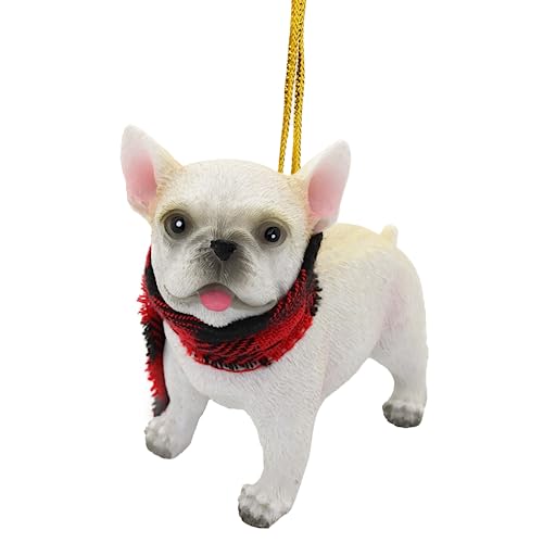 Needzo French Bulldog Christmas Ornament - Festive Pet Decor, Dog Lover Gift, 2.5x1.3x2.5 Inches