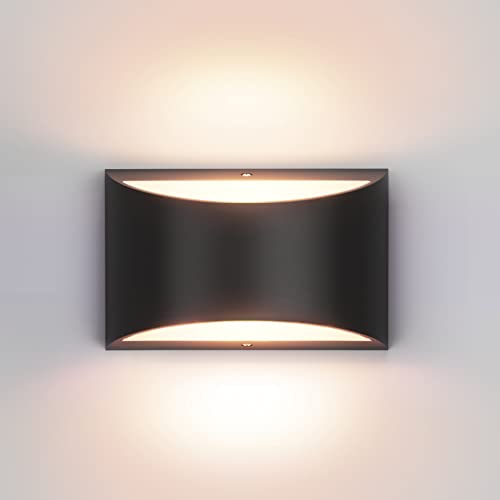 Aipsun Black Modern LED Wall Sconce - Indoor Wall Light with G9 Bulb, Up & Down Lighting, Living Room Bedroom Hallway, Variation: Black / 1