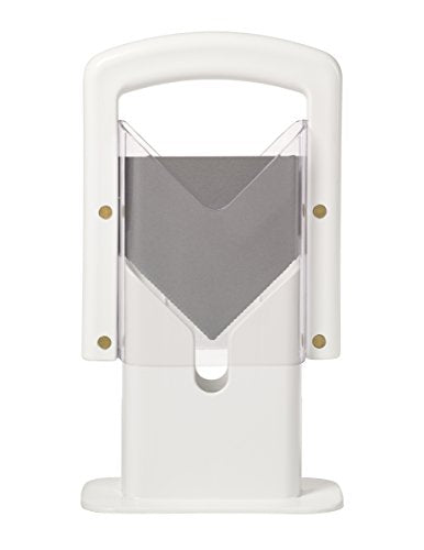 White Bagel Guillotine Slicer with Safety Shield - Hoan