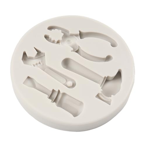 QDMOLDS Style A Construction Tools Silicone Mold for Cake & Chocolate Decoration