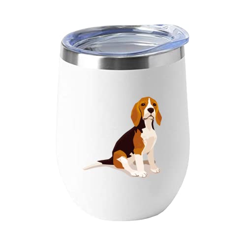 Brown Beagle Stainless Steel Insulated Travel Mug 12oz - Wisedeal