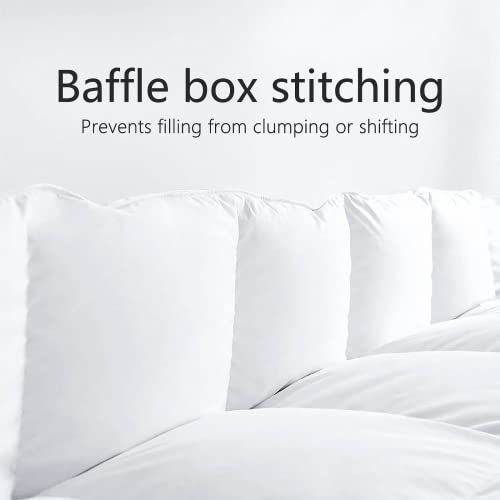 TEXARTIST White Queen Comforter, All Season Down Alternative Duvet