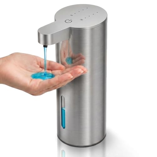 Automatic Touchless Soap Dispenser 13.5 Fl Oz Stainless Steel Wall Mount for Kitchen & Bathroom