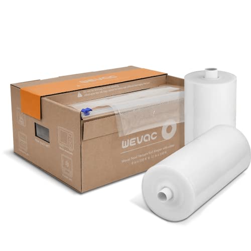 Wevac Vacuum Sealer Bags for Food, 8"x100' & 11"x100' Rolls with