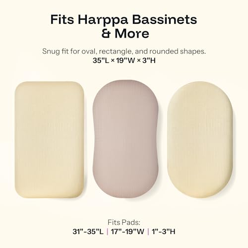 Baby Bassinet Sheets Bamboo Viscose Cotton Oeko-TEX Certified - Buttercream + Latte