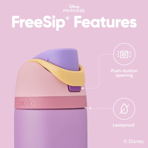 Owala Princess FreeSip Stainless Steel Water Bottle 24 oz - Rapunzel Edition