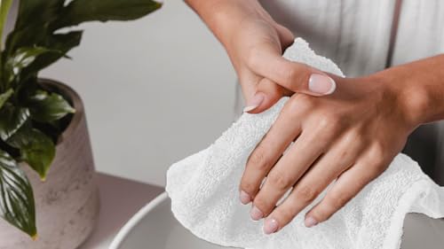Avalon Towels Pack of 60 White 12x12 Inch Cotton Washcloths - Soft & Absorbent Face & Spa Towels
