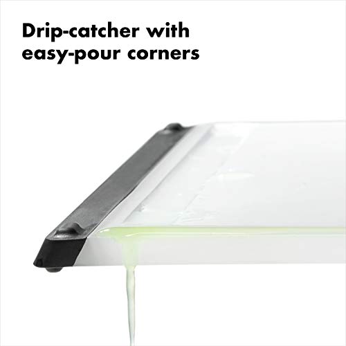 OXO Good Grips Plastic Carving & Cutting Board 21" x 14.5" - White, Dishwasher Safe