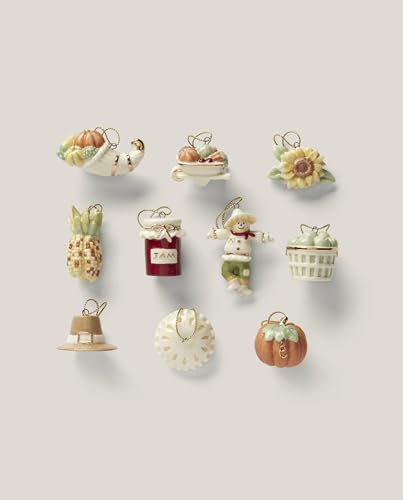 Lenox Autumn Favorites 10-Piece Fall Ornament Set - Seasonal Hanging Decor