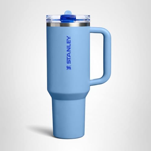 STANLEY Quencher ProTour Flip Straw Tumbler with Leakproof Lid 20 oz | Built-In Straw & Handle | Cupholder Compatible for Travel | Insulated Stainless Steel Cup | BPA-Free | Blue Sky