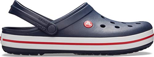 Unisex Crocs Crocband Clogs - Navy, 10 Women / 8 Men, Casual Slip-On Shoe