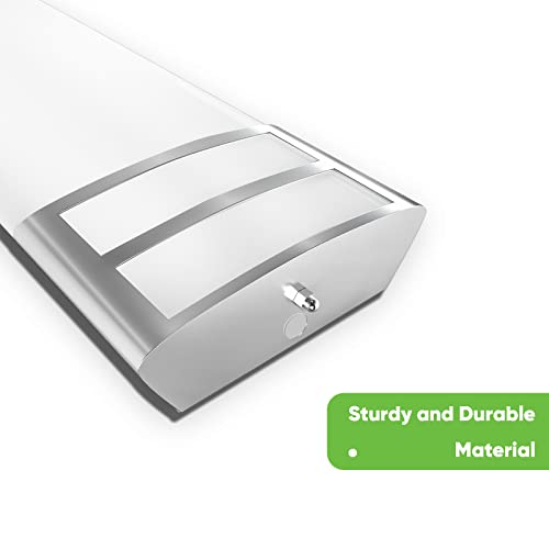4FT LED Flush Mount Ceiling Light - 40W 4500LM Daylight White 5000K - Kitchen & Laundry Lighting