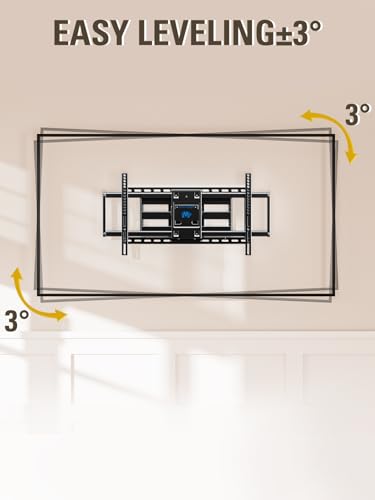Full Motion TV Wall Mount for 42-90 Inch TVs with 24-Inch Stud Compatibility - Max VESA 800x400mm, 132 lbs, Articulating Arms - Variation of 24" Studs