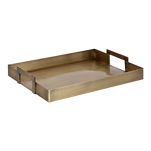 Kate and Laurel Gold Myo Transitional Metal Rectangle Serving Tray 17x13