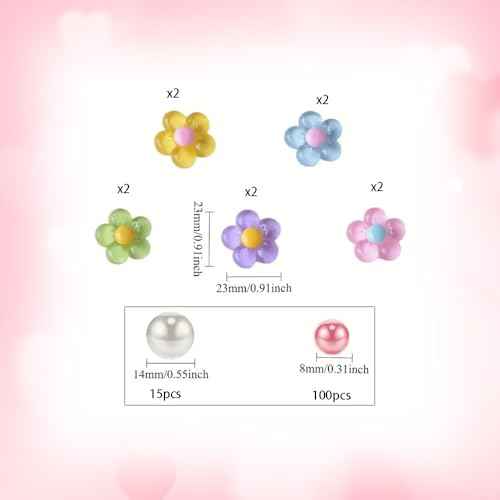 125Pcs Flower Vase Filler Artificial Floral Pearl for Floating Candle Faux Pastel Plastic Beads for DIY Fall Displays Vases Filler Wedding Centerpiece Christmas Decorations (Pastel)