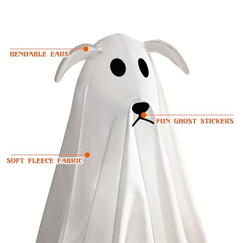 Zesua Medium Ghost 3-Pack Outdoor Halloween Decorations with Lighted Ghosts
