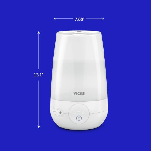 Cool Mist Humidifier with 1.2 Gallon Tank for Bedroom & Medium Rooms