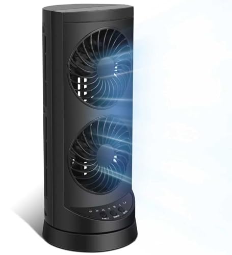 KopBeau 13-inch Black Tower Fan with Push Button, 25dB Quiet Cooling