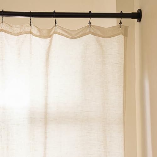 Preston Lane Stonebrigdge Linen Cotton Shower Curtain, 72x72 in,