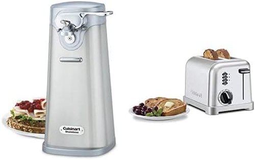 Cuisinart SCO-60 Deluxe Stainless Steel Can Opener | Classic 2-Slice Toaster in Brushed Stainless