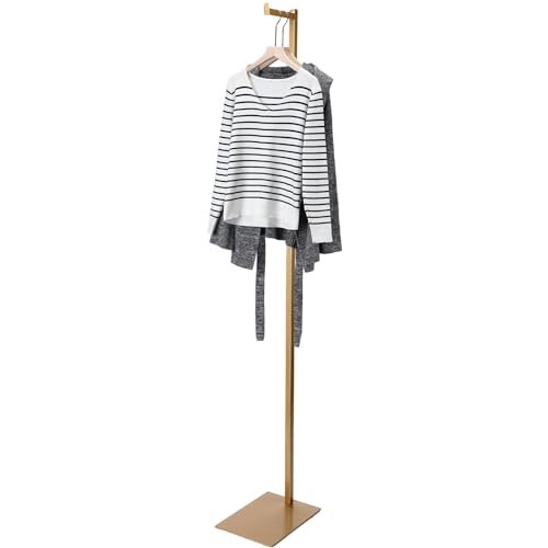 Sintuff Gold Adjustable Clothing Display Stand 48-72 Inch Metal Rack