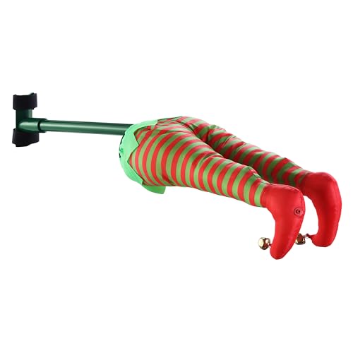 Mr. Christmas 16-Inch Animated Elf Kickers with Jingle Bells - Red (Variation: Elf / Tree Kickers)