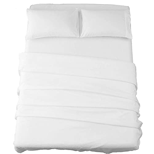 Queen Size Bed Sheet Set - Microfiber 4-Piece, Super Soft, Wrinkle-Resistant, White Variation of THIS listing