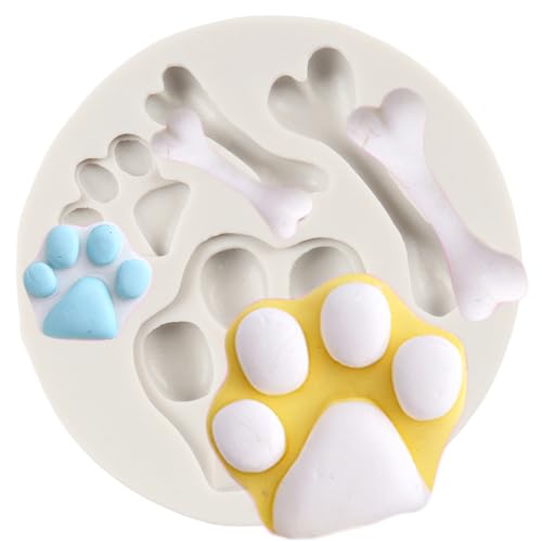 Cat Paw Dog Silicone Molds Bone Fondant