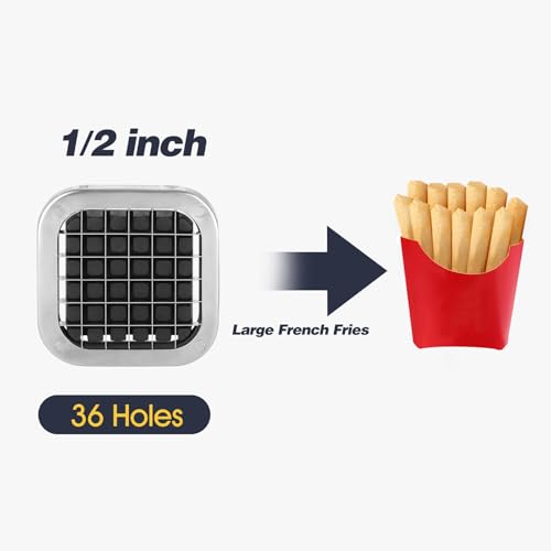 French Fry Cutter, Ruooson Professional Potato Cutter Slicer with 1/2