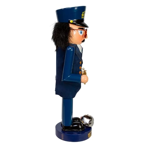 10 Inch Polar Express Conductor Nutcracker - Holiday Decor, Christmas Gift
