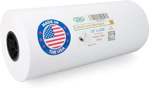 Freezer Paper Roll 18 x 1100 Feet - Food Preservation & Craft Use - White - IDL Packaging