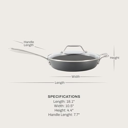 All-Clad HA1 Ceramic Nonstick 10.5-Inch Fry Pan with Lid - Induction Ready