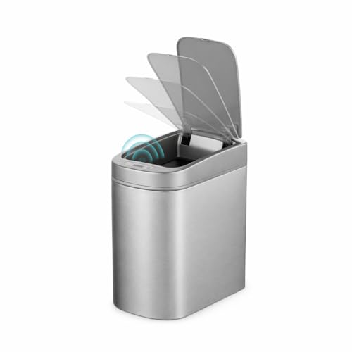 Ninestars Small Automatic Motion Sensor Bathroom Trash Can, 1.8