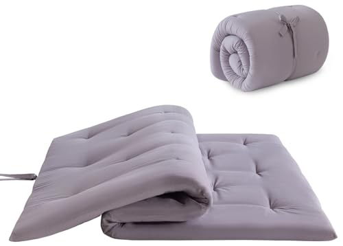 Mollydot Queen Size Japanese Floor Futon Mattress 60x80 Foldable Portable Bed Grey