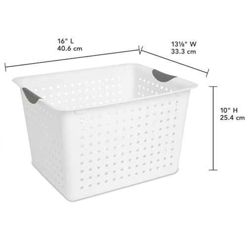 Sterilite Deep Ultra Basket 6-Pack | Open Top Plastic Storage Organizer