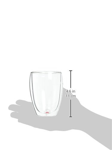 Set of 6 12oz Double Wall Insulated Glass Tumblers - Clear, Bodum Pavina