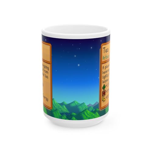 Creator's Cove Stardew Valley 15oz Mug – White Coffee Cup, Gift for Gamers
