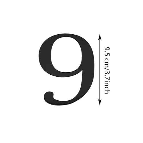 Shapenty 3.7Inch Large Acrylic 0-9 Number Cake Toppers Picks for Birthday Wedding Graduation Anniversary Christmas Cake Decoration Party Supplies (10, Black)