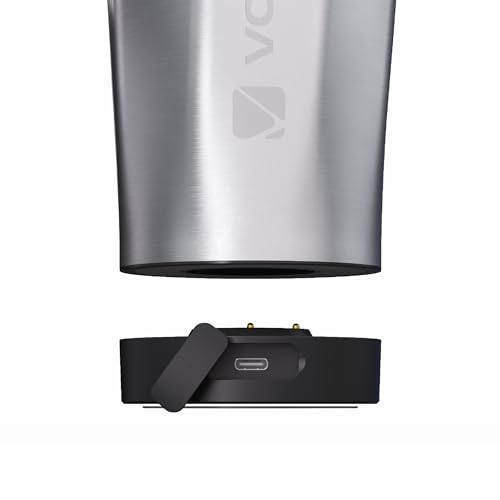 Electric Protein Shake Mixer Bottle 16 oz Stainless Steel - USB-C Rechargeable, Insulated, Leak-Proof Shaker Cup with Removable Lid