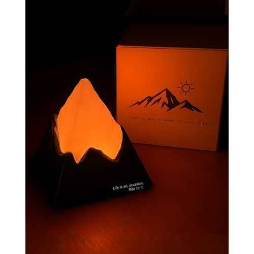 Volcano Lamp, 2000mAh Nursery Night Light for Kids with 6 Modes, Rechargeable Bedside Nightlight with Timer, Cool Room Decor and Cute Office Desk, Unique Christmas Gifts for Teens Boys Girls