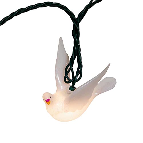 Kurt S. Adler 10-Count Glitter Dove Holiday Light Set