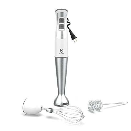 UTALENT 3-in-1 Hand Blender with Milk Frother & Egg Whisk - Immersion Food Mixer