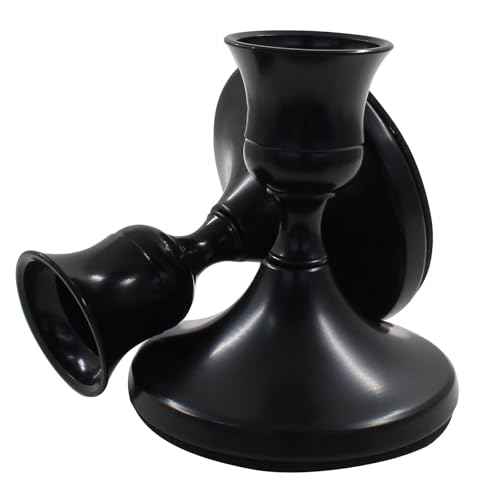 Waziaqoc Set of 2 Black Taper Candle Holder, Decorative Candlestick Holder, Vintage Metal Candle Stick Holder for Dinning Table, Wedding, Mantel, Centerpieces, Party, Holiday