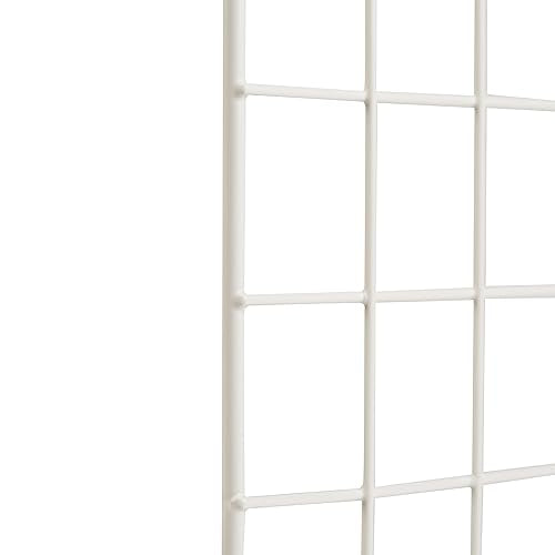 White Cube Wire Grid Storage Shelves - 6-Cube Modular Organizer 12x12 Inches