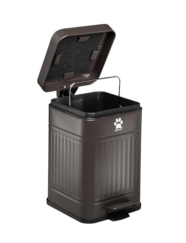 Nevink Outdoor Dog Waste Trash Can 5L Mulch Odor-Proof Stainless Steel