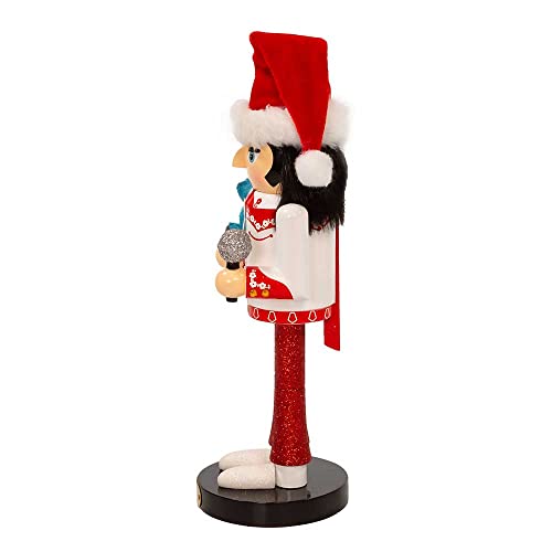 Elvis Presley Kurt Adler 10-Inch with Teddy Bear Nutcracker, Red