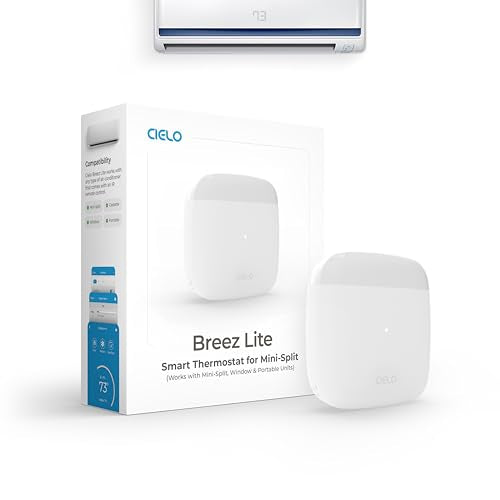 Cielo Breez Lite Smart AC Controller for Mini-Split, Window & Portable AC - White