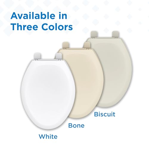 Gerber Soft-Close Elongated Toilet Seat, Adjustable Fit, White