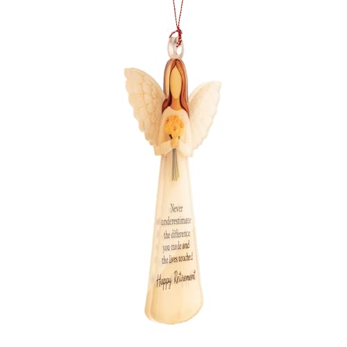 Retirement Angel Ornament 2025 ? Never Underestimate The Difference You Made | Inspirational Angel Figurine Hanging Keepsake ? Happy Retirement Gift for Women & Men